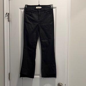 Black Coated Flare Jeans